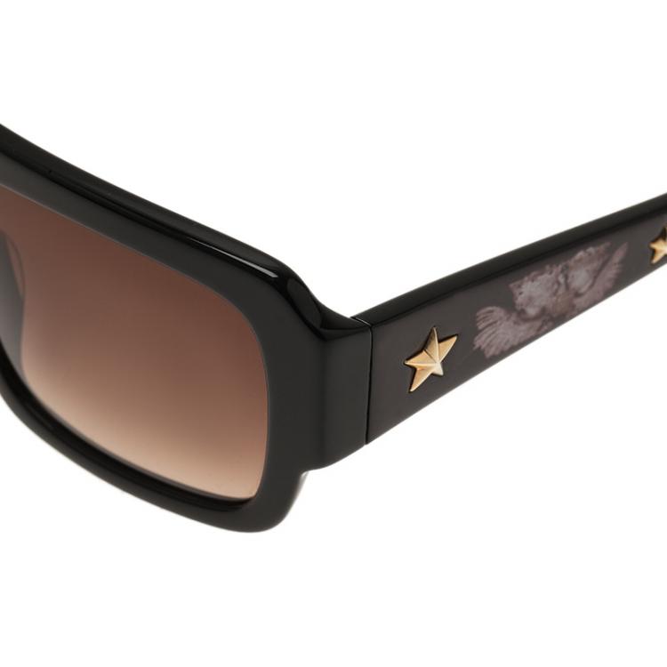 Pre Owned Givenchy Brown SGV686 Rectangle Sunglasses