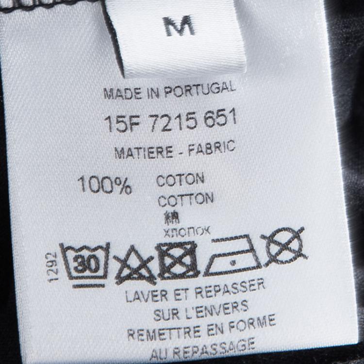 Pre Owned Givenchy Black Cotton Jersey Zip Detail Leggings M