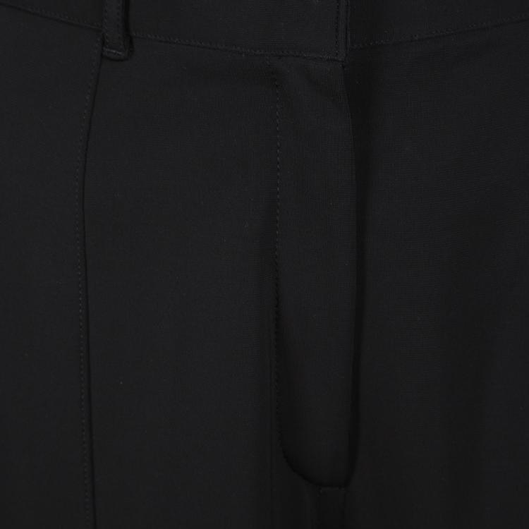 Pre Owned Givenchy Black High Waist Wide Leg Trousers M