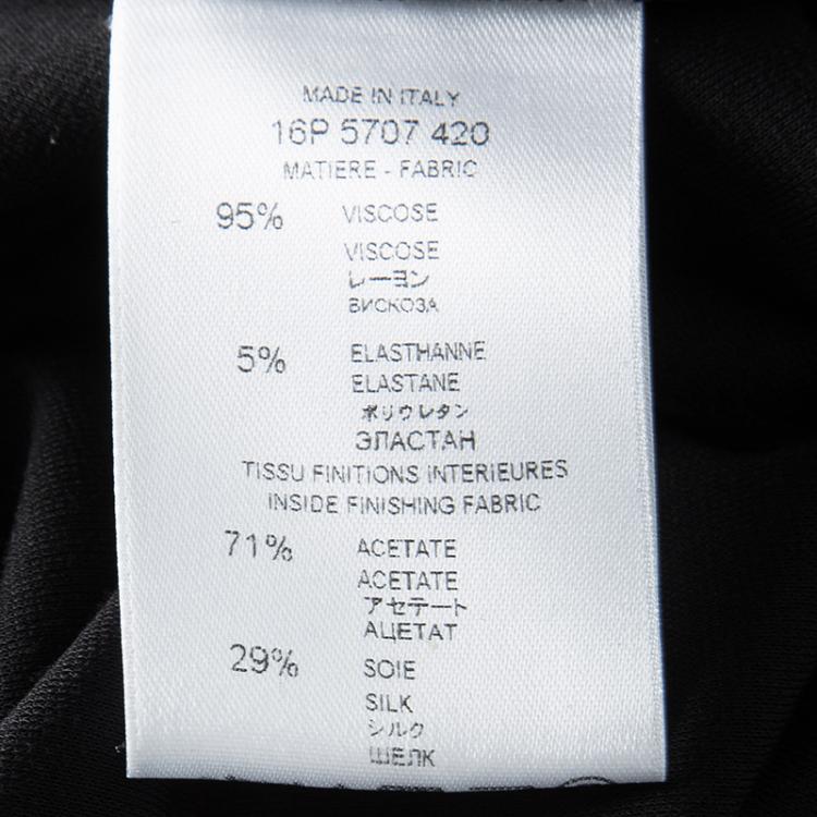 Pre Owned Givenchy Black High Waist Wide Leg Trousers M