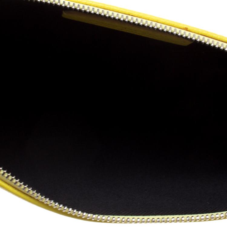 Pre Owned Givenchy Yellow Leather Pouch