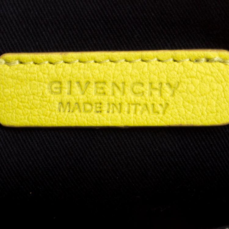 Pre Owned Givenchy Yellow Leather Pouch