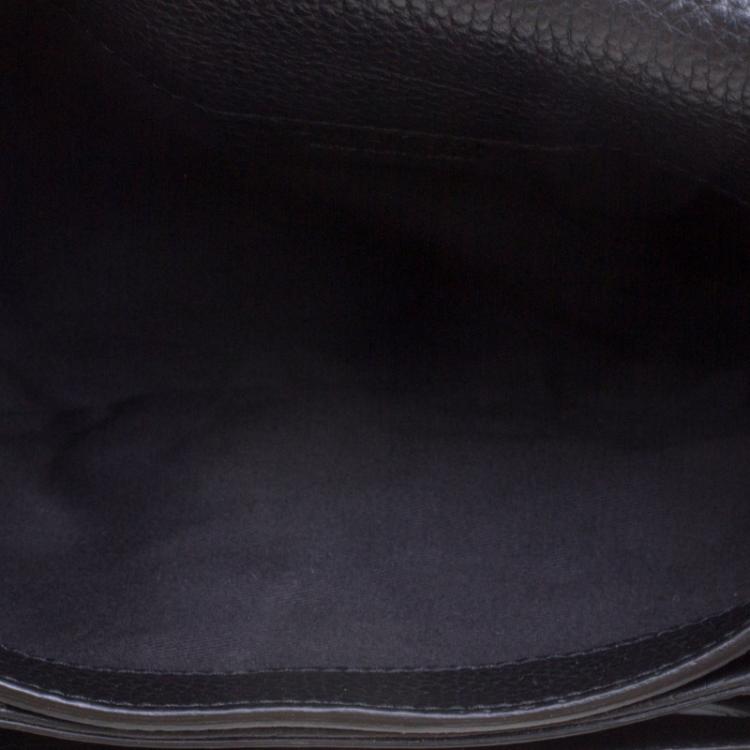 Pre Owned Givenchy Black Leather Medium Antigona Envelope Clutch