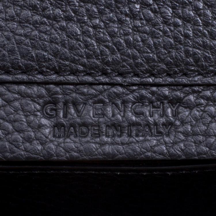 Pre Owned Givenchy Black Leather Medium Antigona Envelope Clutch