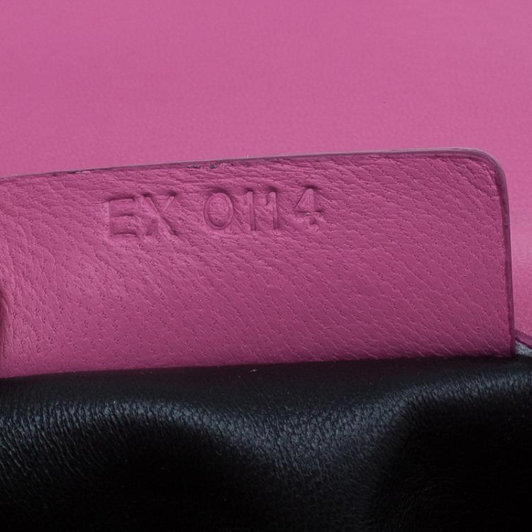 Pre Owned Givenchy Pink Leather Medium Shark Corssbody Bag