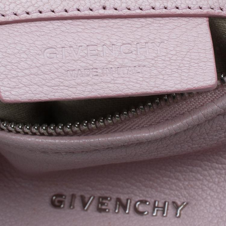 Pre Owned Givenchy Pink Leather Mini Pandora Pouch