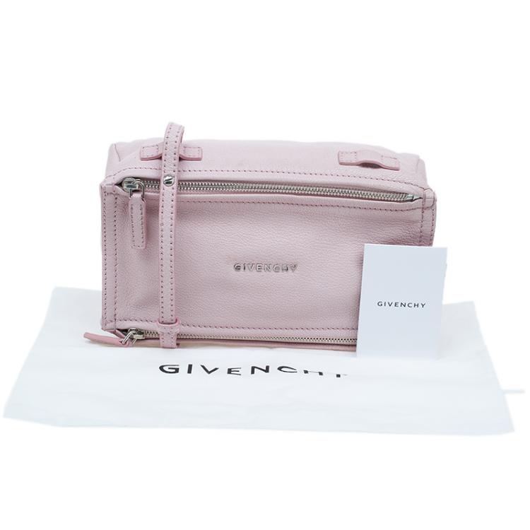 Pre Owned Givenchy Pink Leather Mini Pandora Pouch