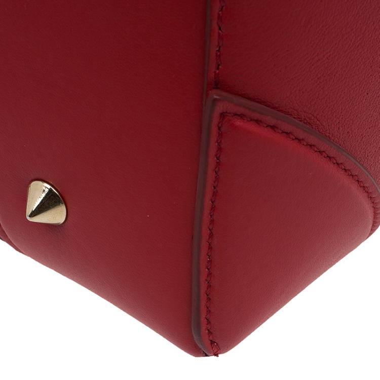 Pre Owned Givenchy Red Leather Medium Lucrezia Duffle Bag