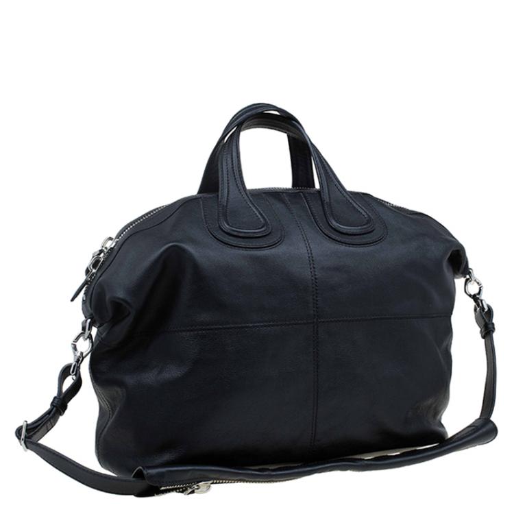Pre Owned Givenchy Black Calfskin Leather Large Nightingale Tote