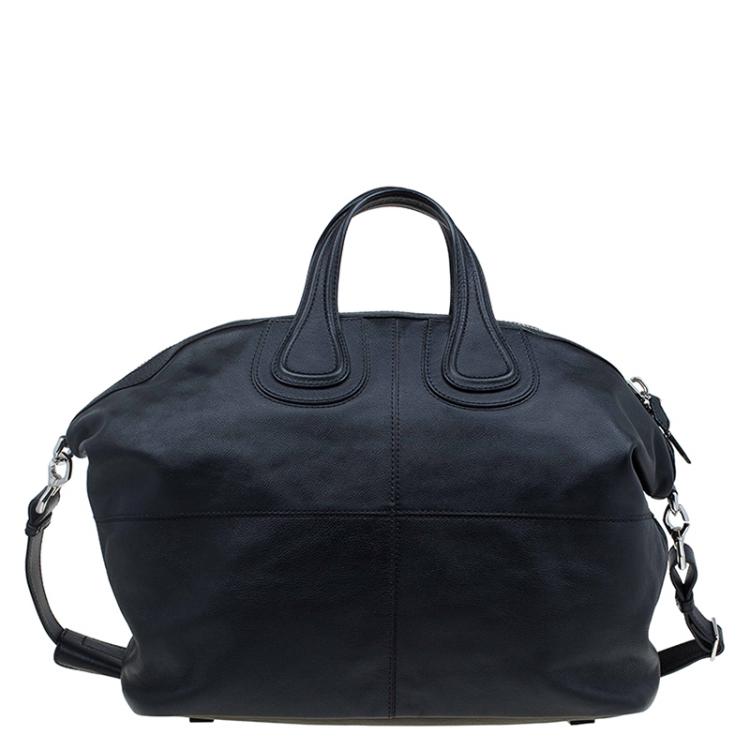 Pre Owned Givenchy Black Calfskin Leather Large Nightingale Tote