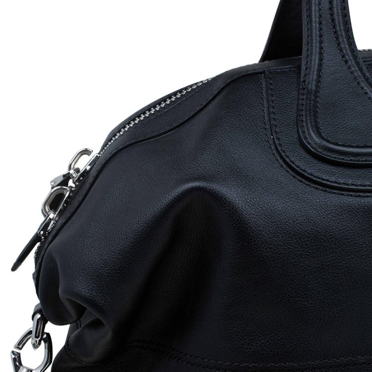 Pre Owned Givenchy Black Calfskin Leather Large Nightingale Tote