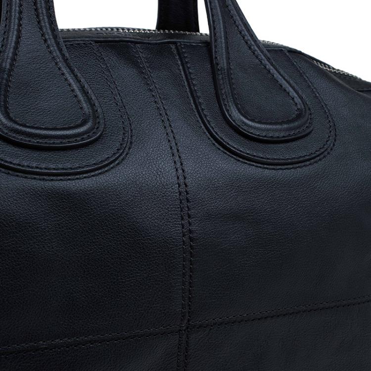 Pre Owned Givenchy Black Calfskin Leather Large Nightingale Tote