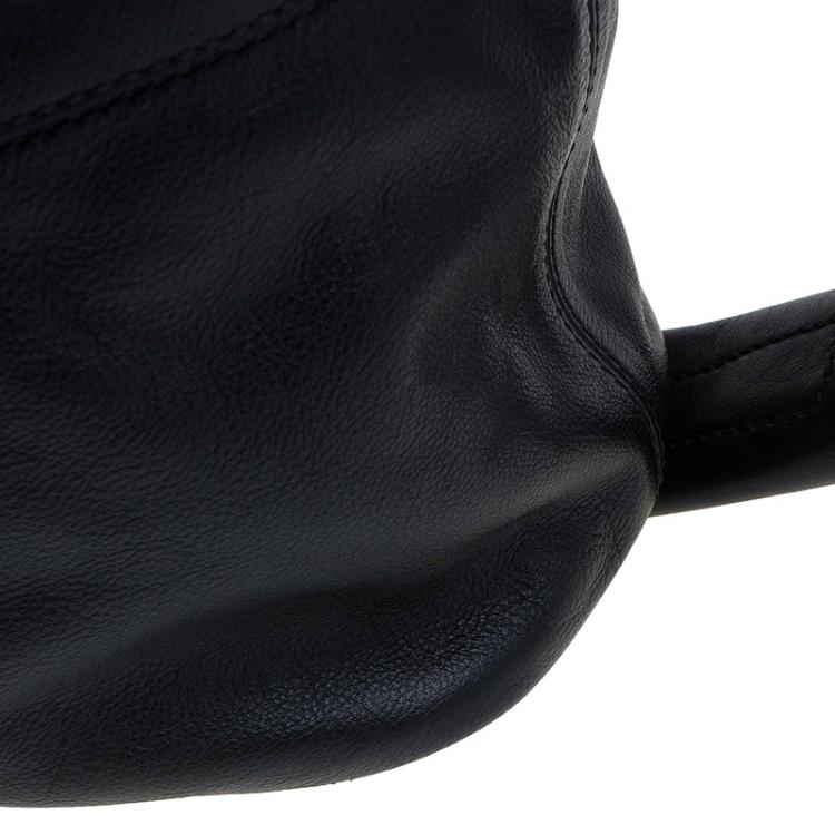 Pre Owned Givenchy Black Calfskin Leather Large Nightingale Tote