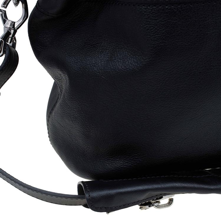 Pre Owned Givenchy Black Calfskin Leather Large Nightingale Tote