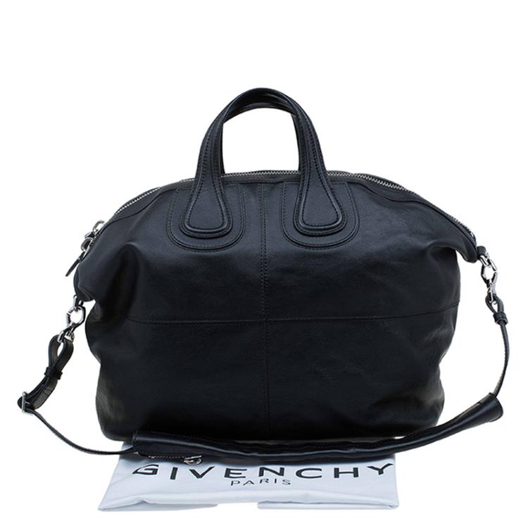 Pre Owned Givenchy Black Calfskin Leather Large Nightingale Tote