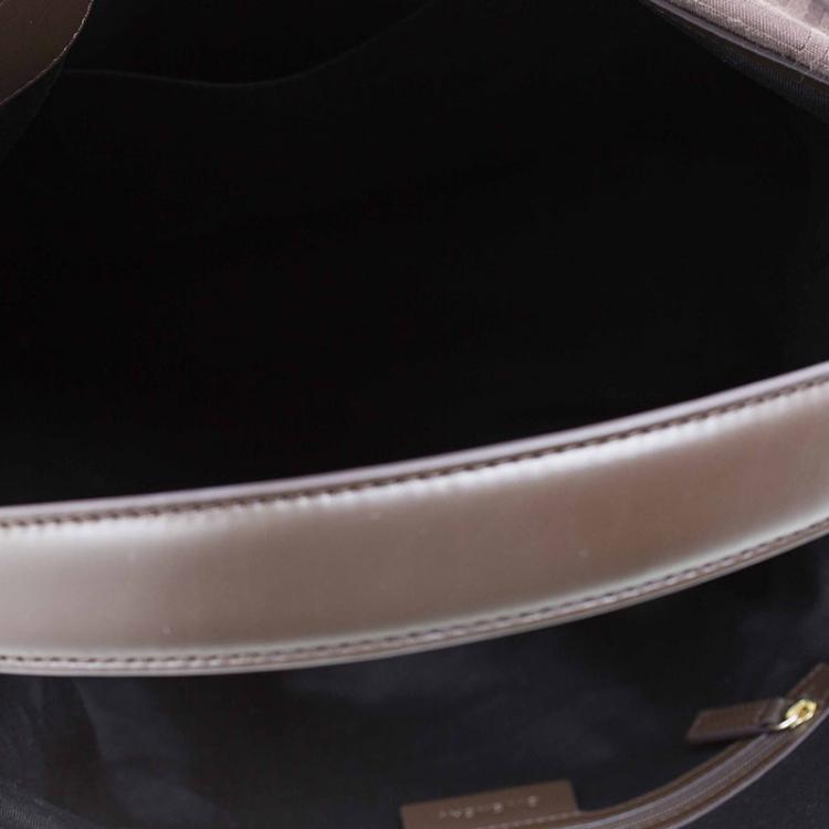 Pre Owned Givenchy Brown Canvas Large Logo Print Hobo