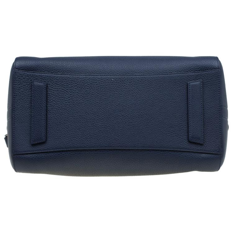 Pre Owned Givenchy Navy Leather Medium Antigona Satchel