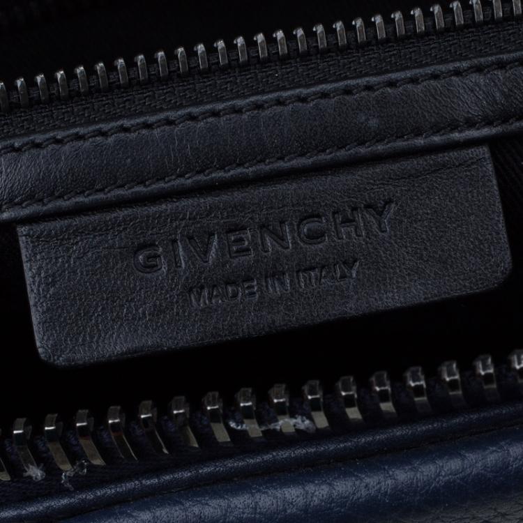 Pre Owned Givenchy Navy Leather Medium Antigona Satchel