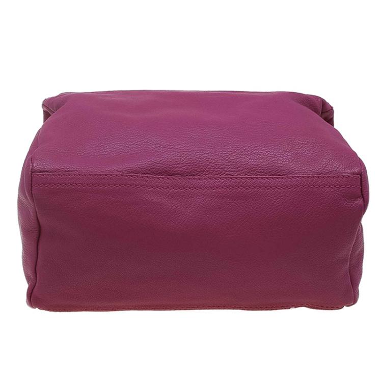 Pre Owned Givenchy Purple Leather Small Pandora Messenger Bag