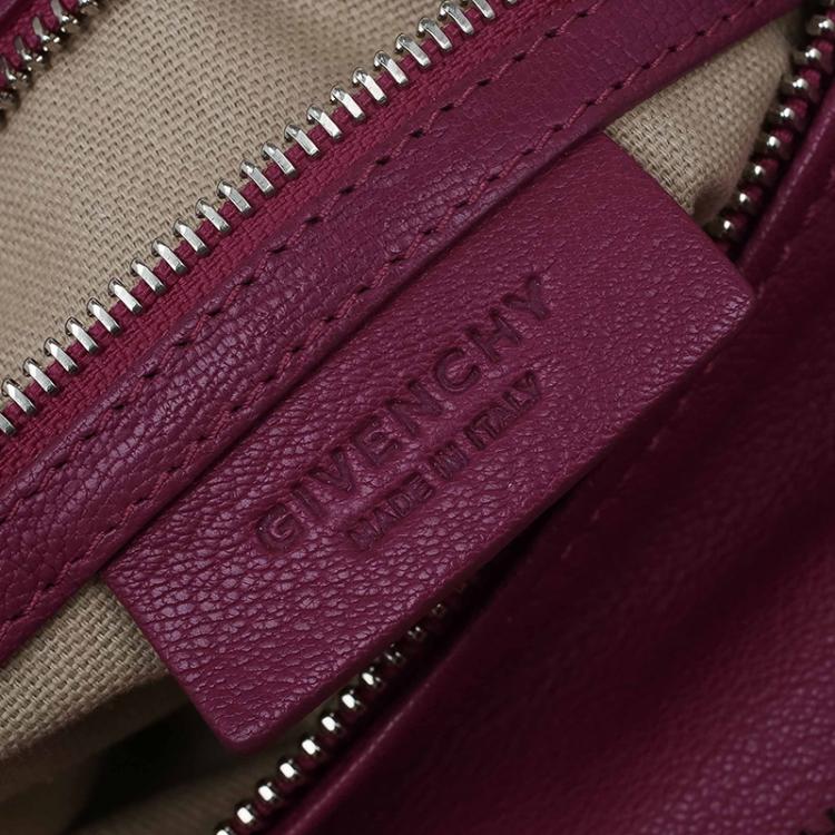 Pre Owned Givenchy Purple Leather Small Pandora Messenger Bag