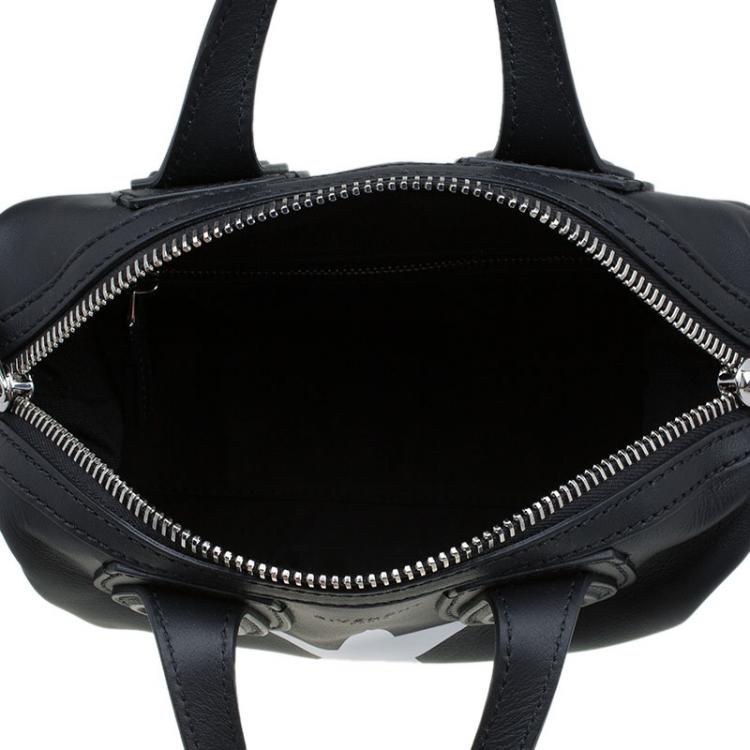 Pre Owned Givenchy Black Leather Micro Nightingale Tote