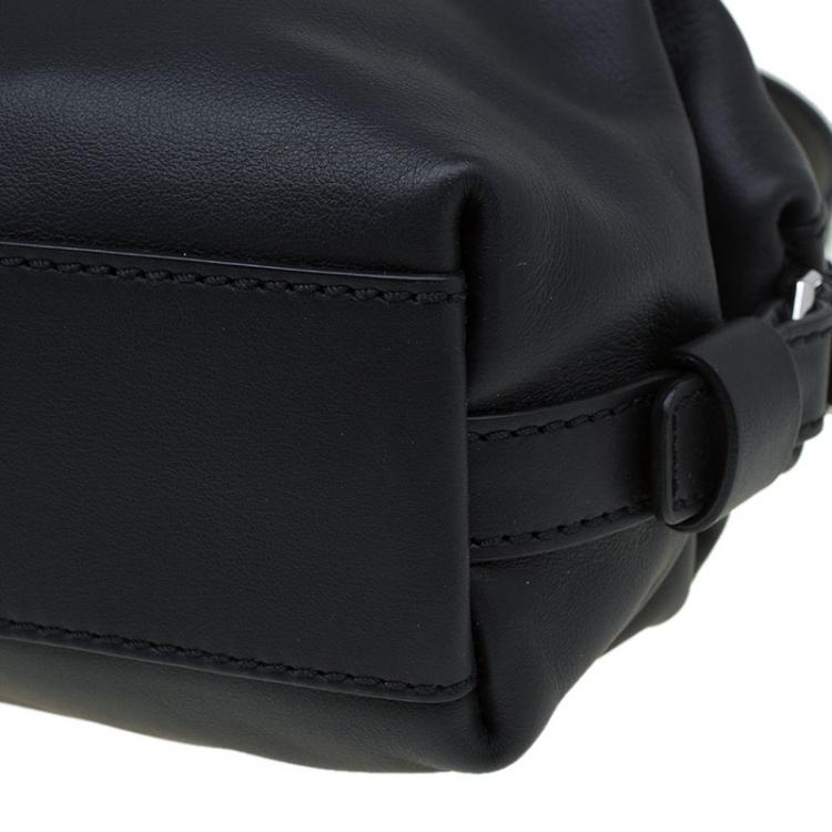 Pre Owned Givenchy Black Leather Micro Nightingale Tote