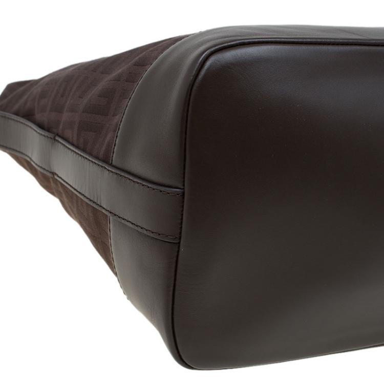 Pre Owned Givenchy Brown Canvas Large Logo Print Hobo