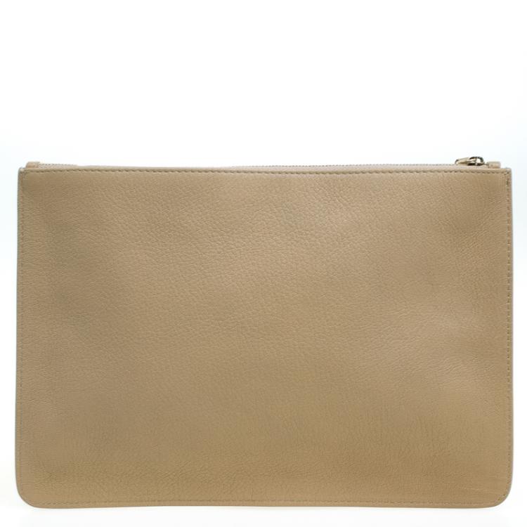Pre Owned Givenchy Beige Leather Pouch