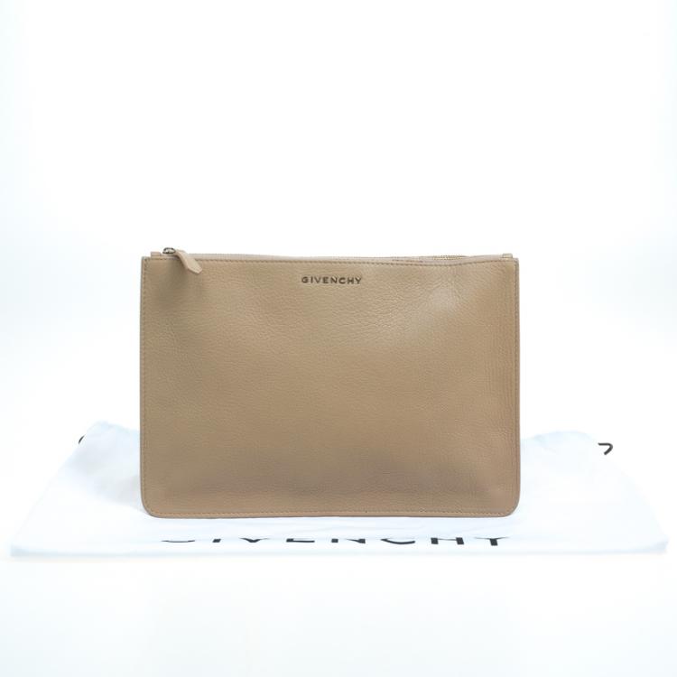Pre Owned Givenchy Beige Leather Pouch
