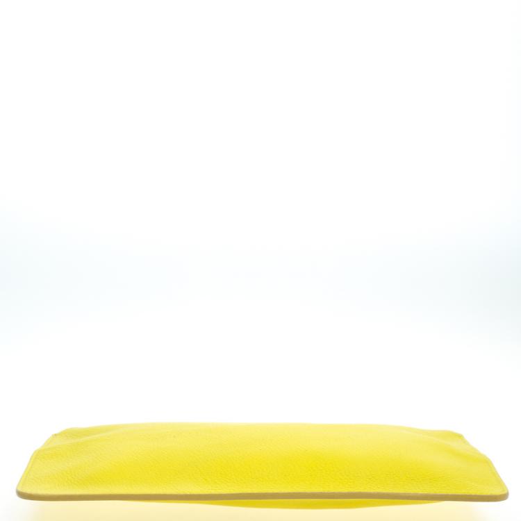 Pre Owned Givenchy Yellow Leather Pouch
