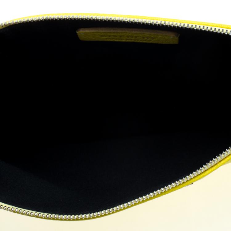 Pre Owned Givenchy Yellow Leather Pouch