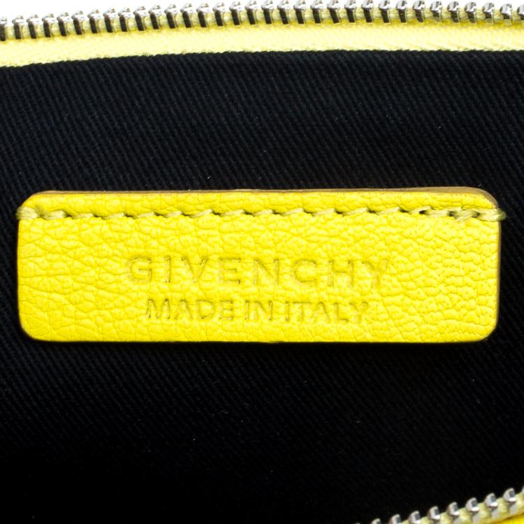 Pre Owned Givenchy Yellow Leather Pouch