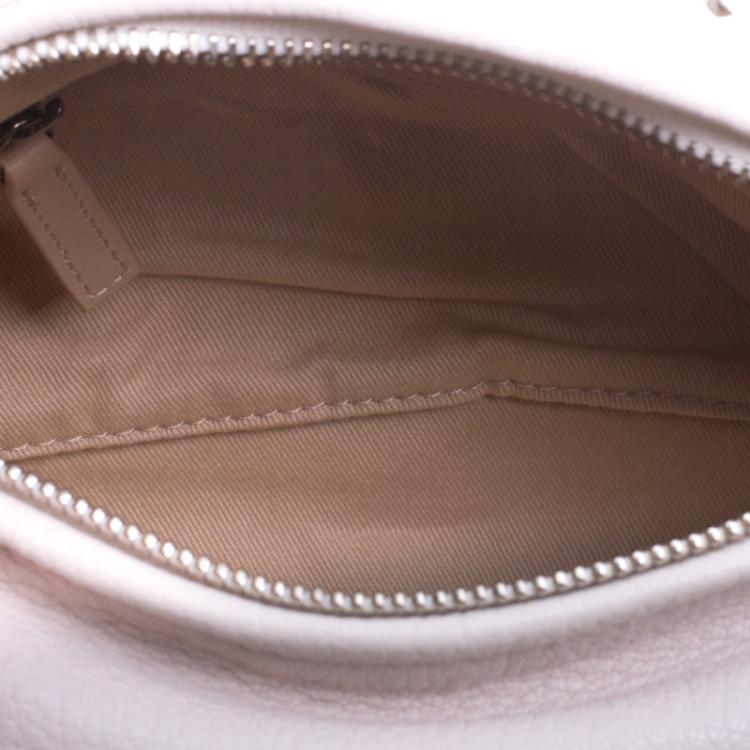 Pre Owned Givenchy Off White Leather Mini Pandora Pouch