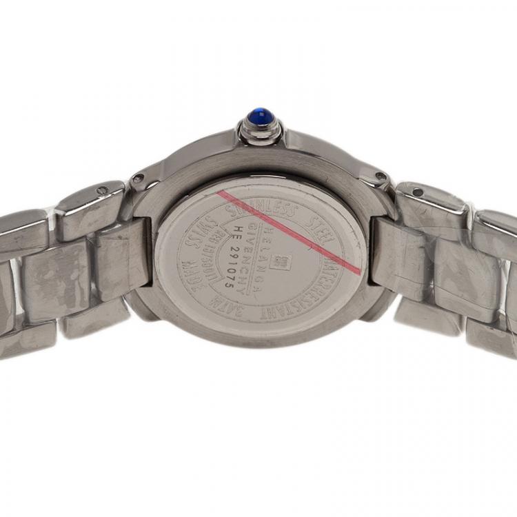 Pre Owned Givenchy Cream Stainless Steel Helanga Women's Wristwatch 26MM