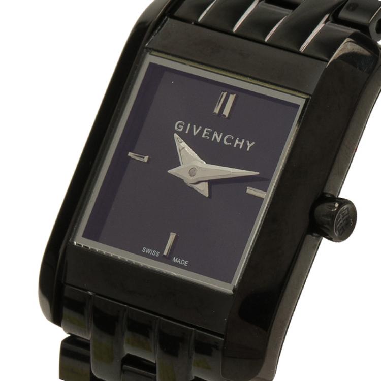 Pre Owned Givenchy Black Stainless Steel Asparas Women's Wristwatch 20MM