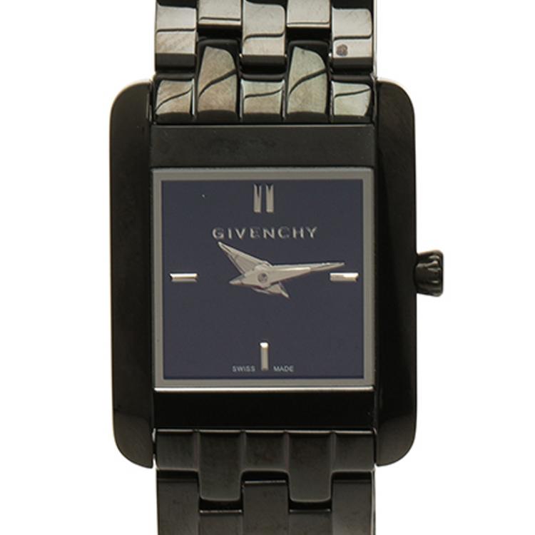 Pre Owned Givenchy Black Stainless Steel Asparas Women's Wristwatch 20MM