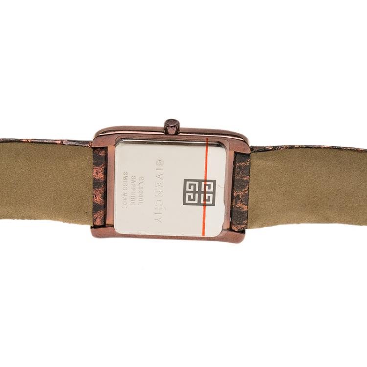 Pre Owned Givenchy Metallic Brown Stainless Steel 5200L/21 Women's Wristwatch 27MM