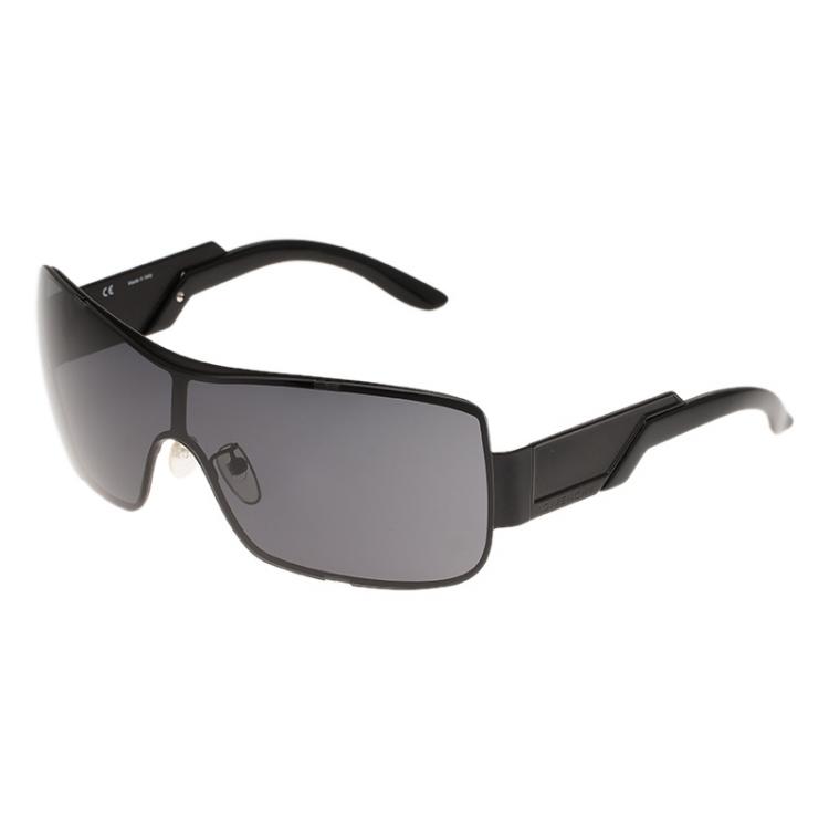 Pre Owned Givenchy Black SGV323V Shield Sunglasses