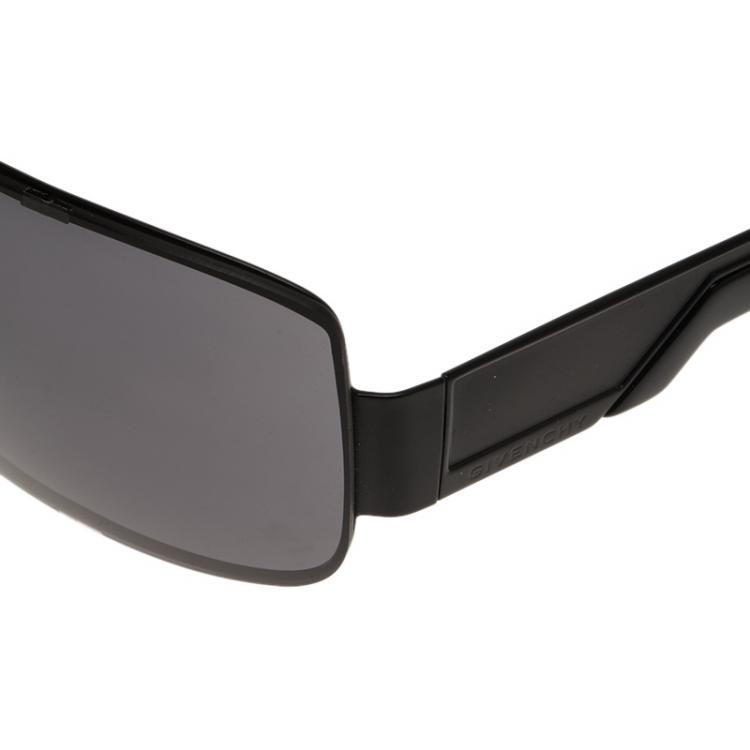 Pre Owned Givenchy Black SGV323V Shield Sunglasses