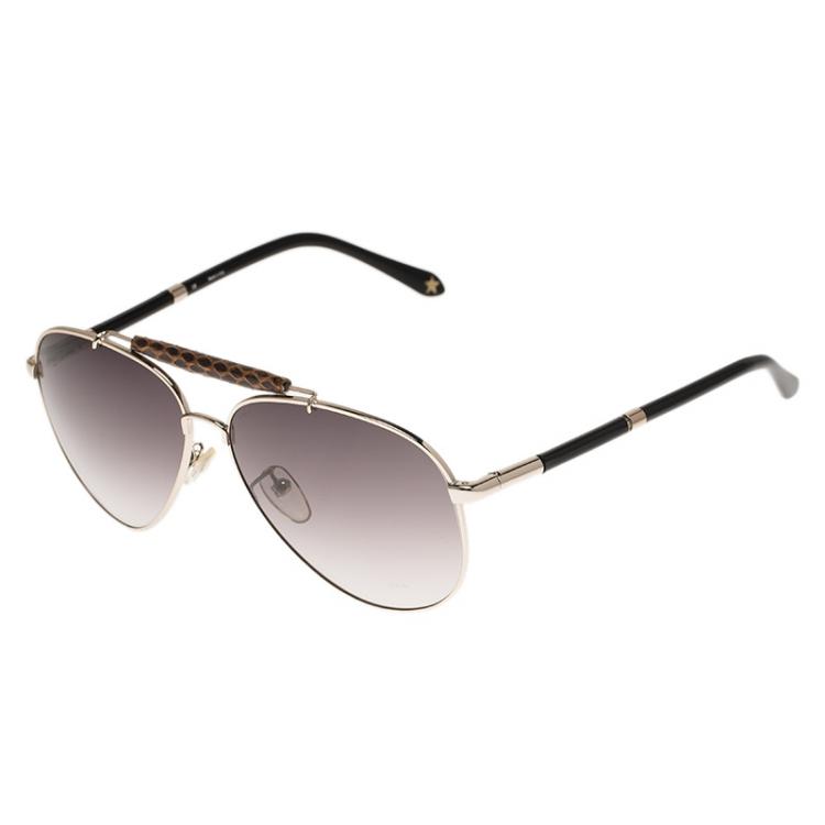 Pre Owned Givenchy Gold and Black SGV461V Aviator Sunglasses 