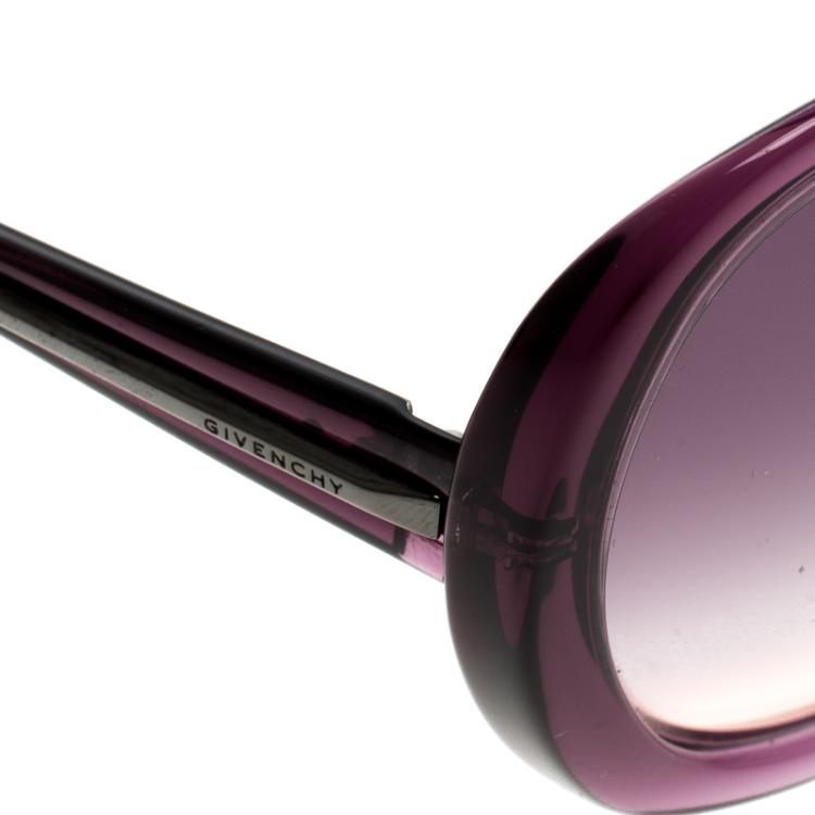 Pre Owned Givenchy Purple SGV 725 Oversized Sunglasses