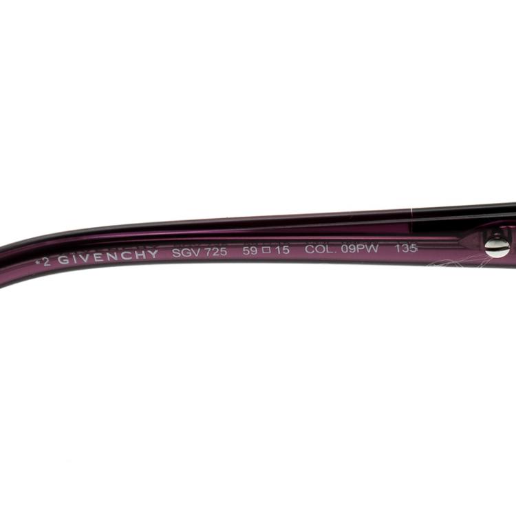 Pre Owned Givenchy Purple SGV 725 Oversized Sunglasses