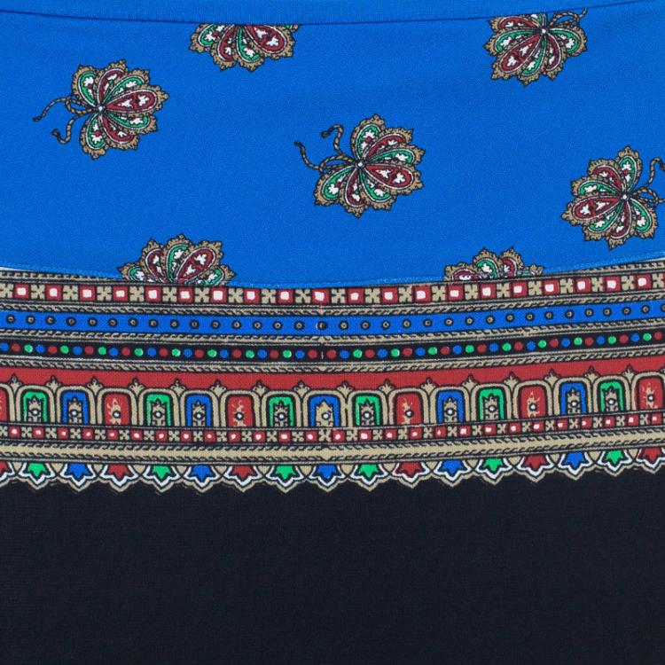 Pre Owned Givenchy Multicolored Scarf Print Skirt M