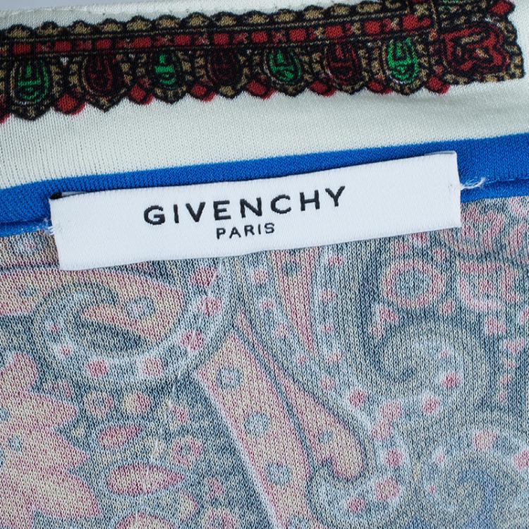 Pre Owned Givenchy Multicolored Scarf Print Skirt M
