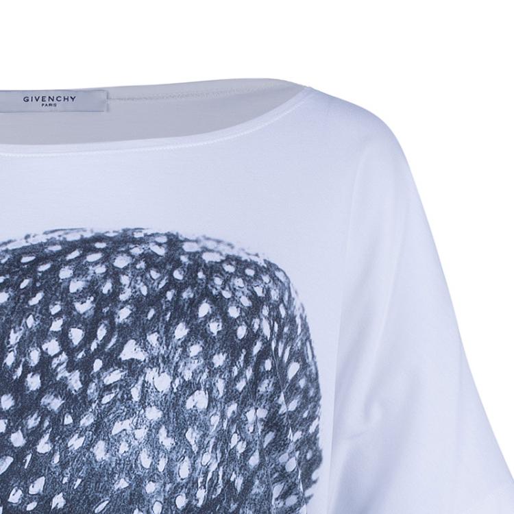 Pre Owned Givenchy White Skull Oversized Top S
