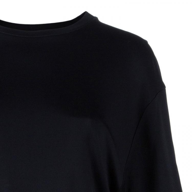 Pre Owned Givenchy Black Gathered Maxi Dress M