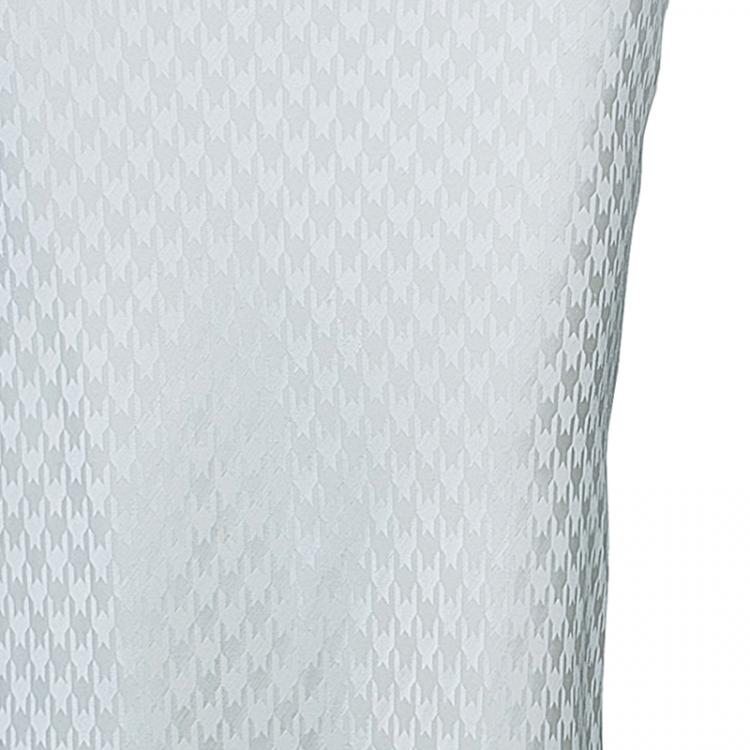 Pre Owned Givenchy Couture Cream Houndstooth Maxi Skirt L
