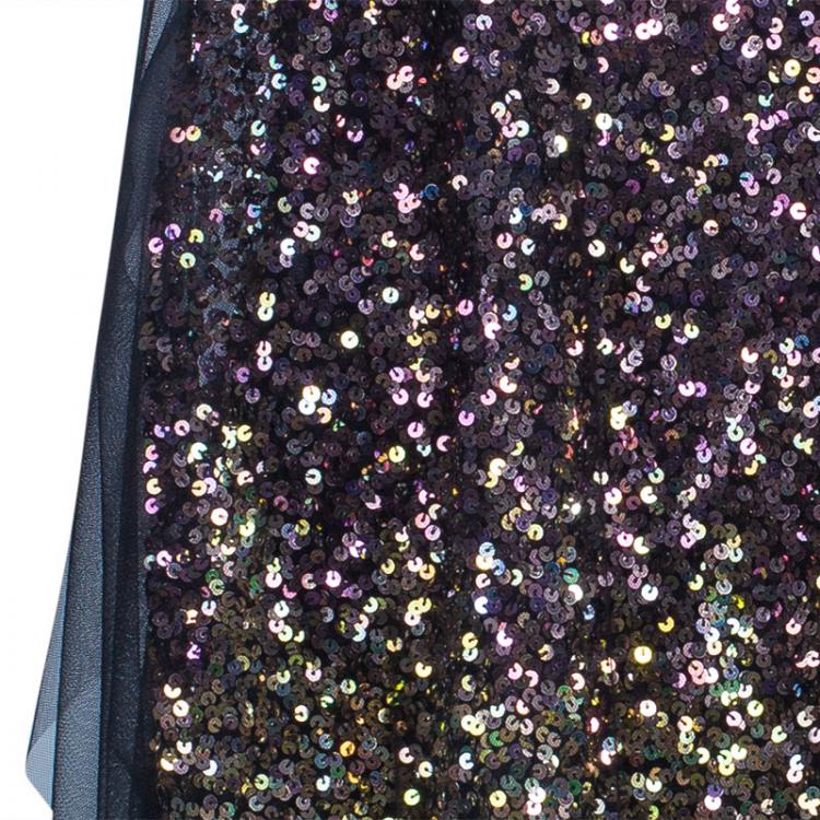 Pre Owned Givenchy Multicolor Sequin Top S