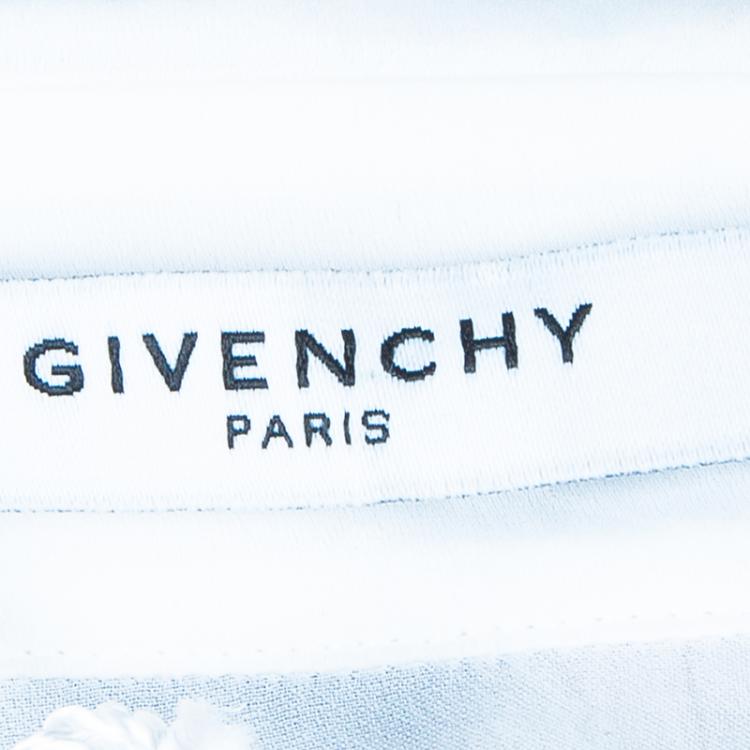 Pre Owned Givenchy Monochrome Frill Detail Top L