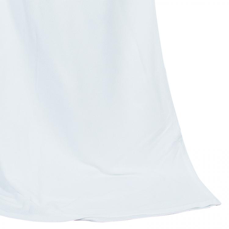 Pre Owned Givenchy White Ruche Waist Side Slit Crepe Jersey Gown M